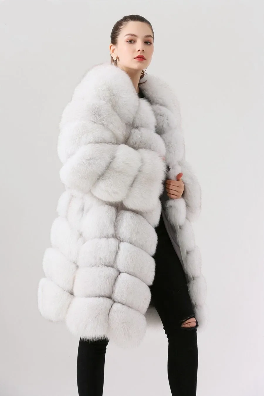 !!! Auf Anfrage noch lieferbar !!! Pelzmantel "Vogue“ Snow