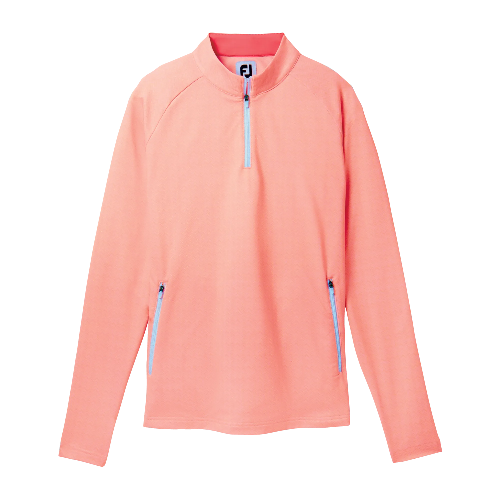 2024 FootJoy Womens Half Zip Printed Midlayer - Peach