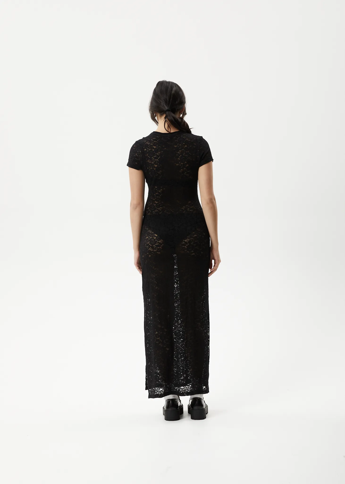 AFENDS Womens Poet - Lace Maxi Dress - Black