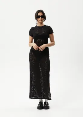 AFENDS Womens Poet - Lace Maxi Dress - Black