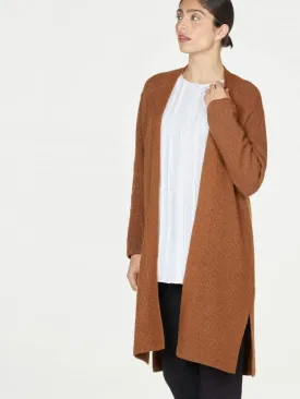 Angie Longline Cardigan Toffee
