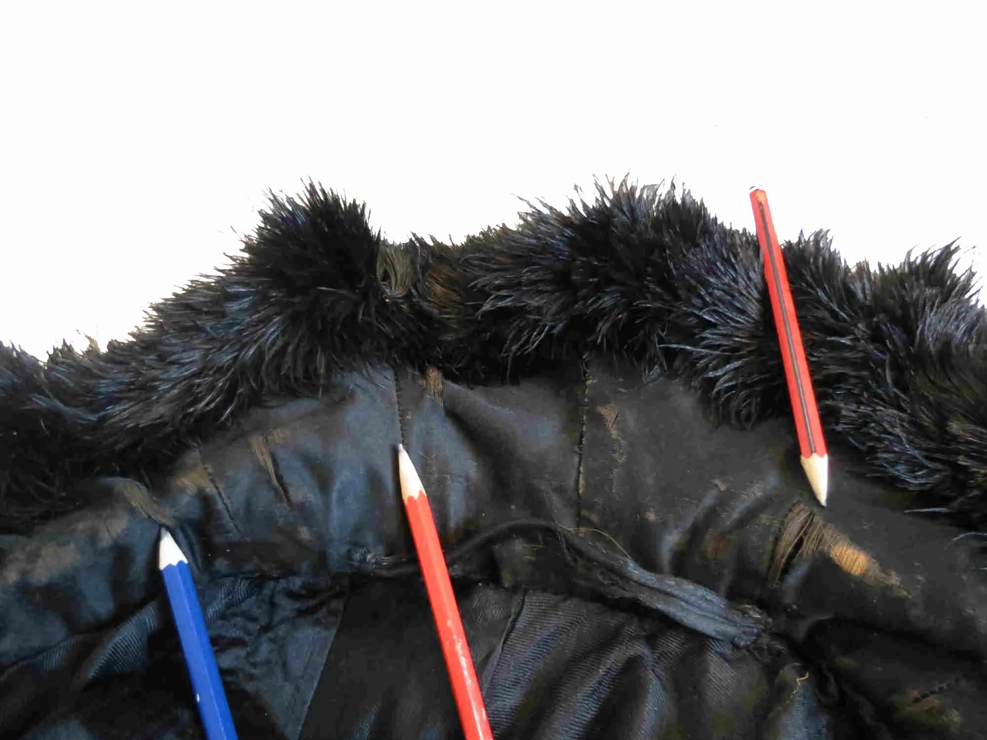 Antique, Victorian 1890s Opera Cape With Beading and Feather Trim