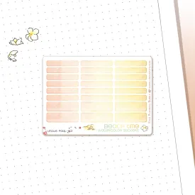 Beach Time - Watercolor Planner Stickers MINI -  1,5'' Wide Miniboxes