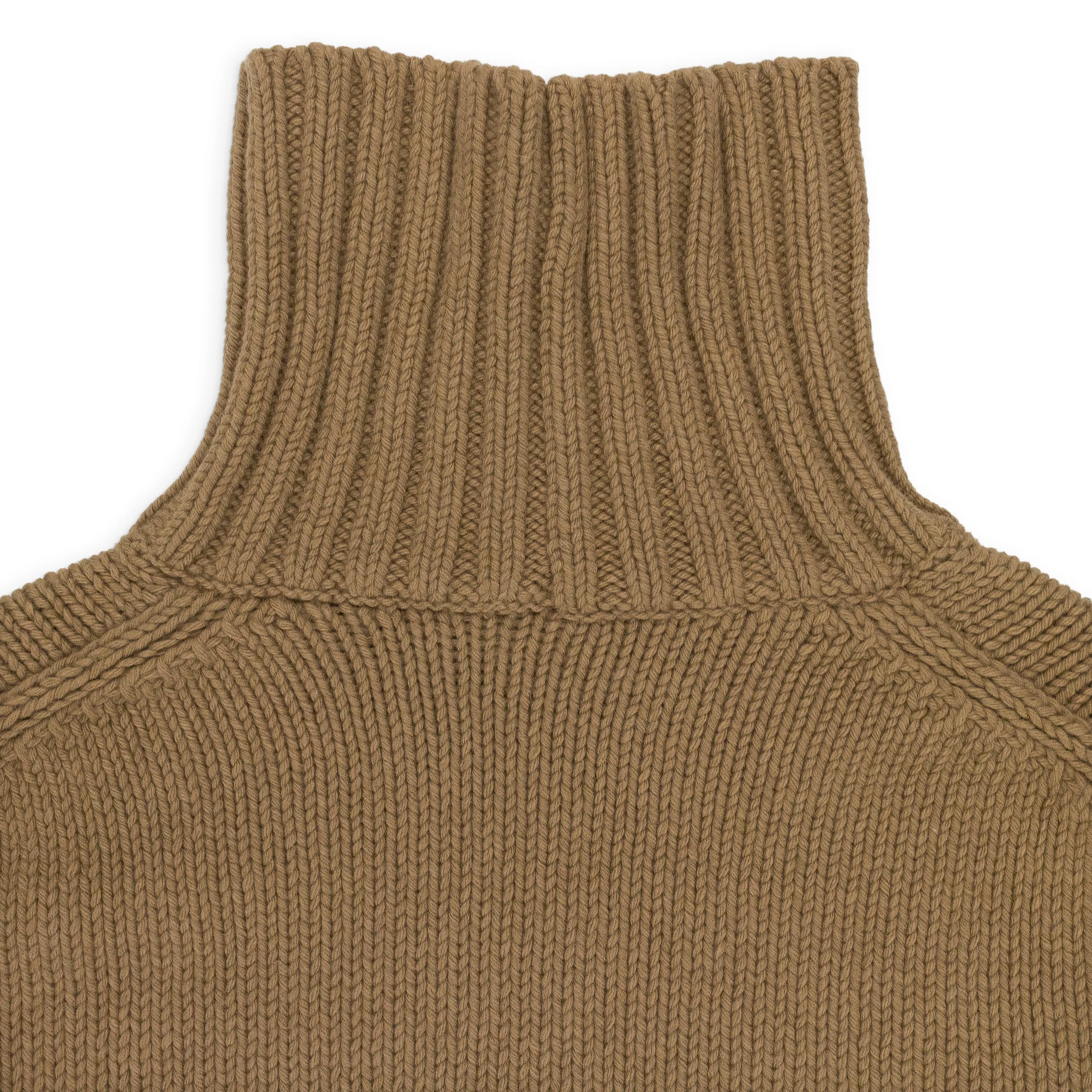 BEIGE ARCHIVE TURTLENECK PULLOVER CAMEL SWEATER