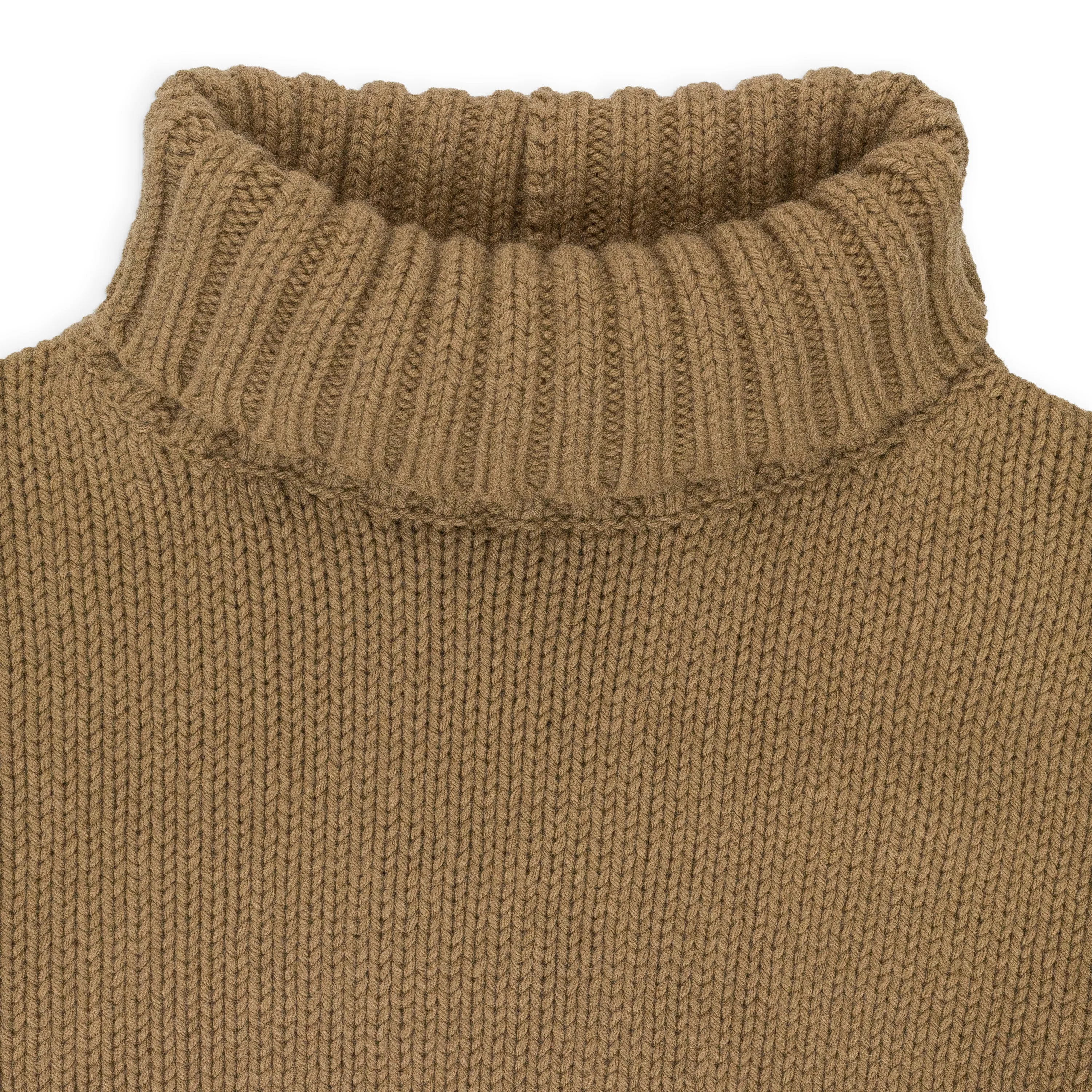 BEIGE ARCHIVE TURTLENECK PULLOVER CAMEL SWEATER