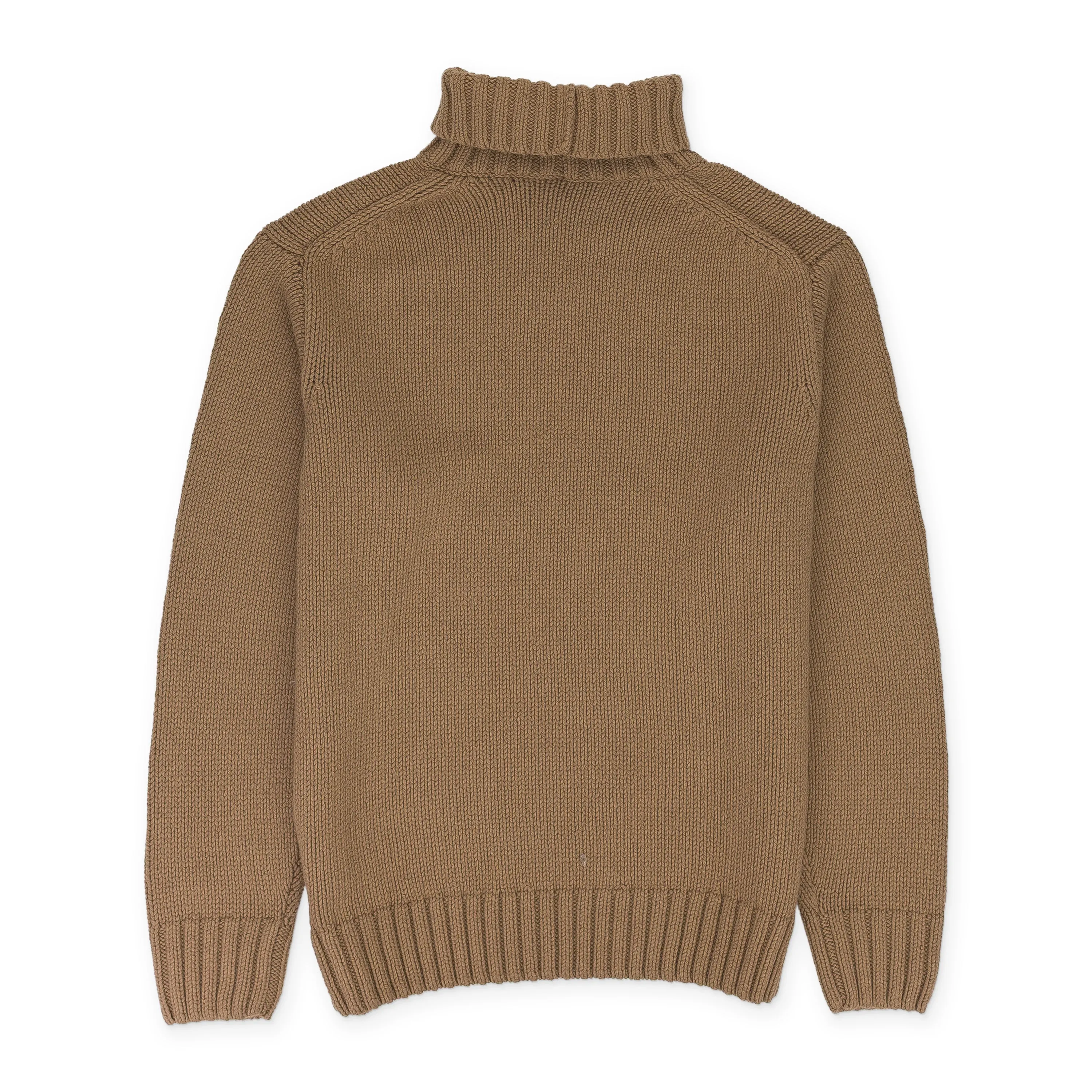 BEIGE ARCHIVE TURTLENECK PULLOVER CAMEL SWEATER