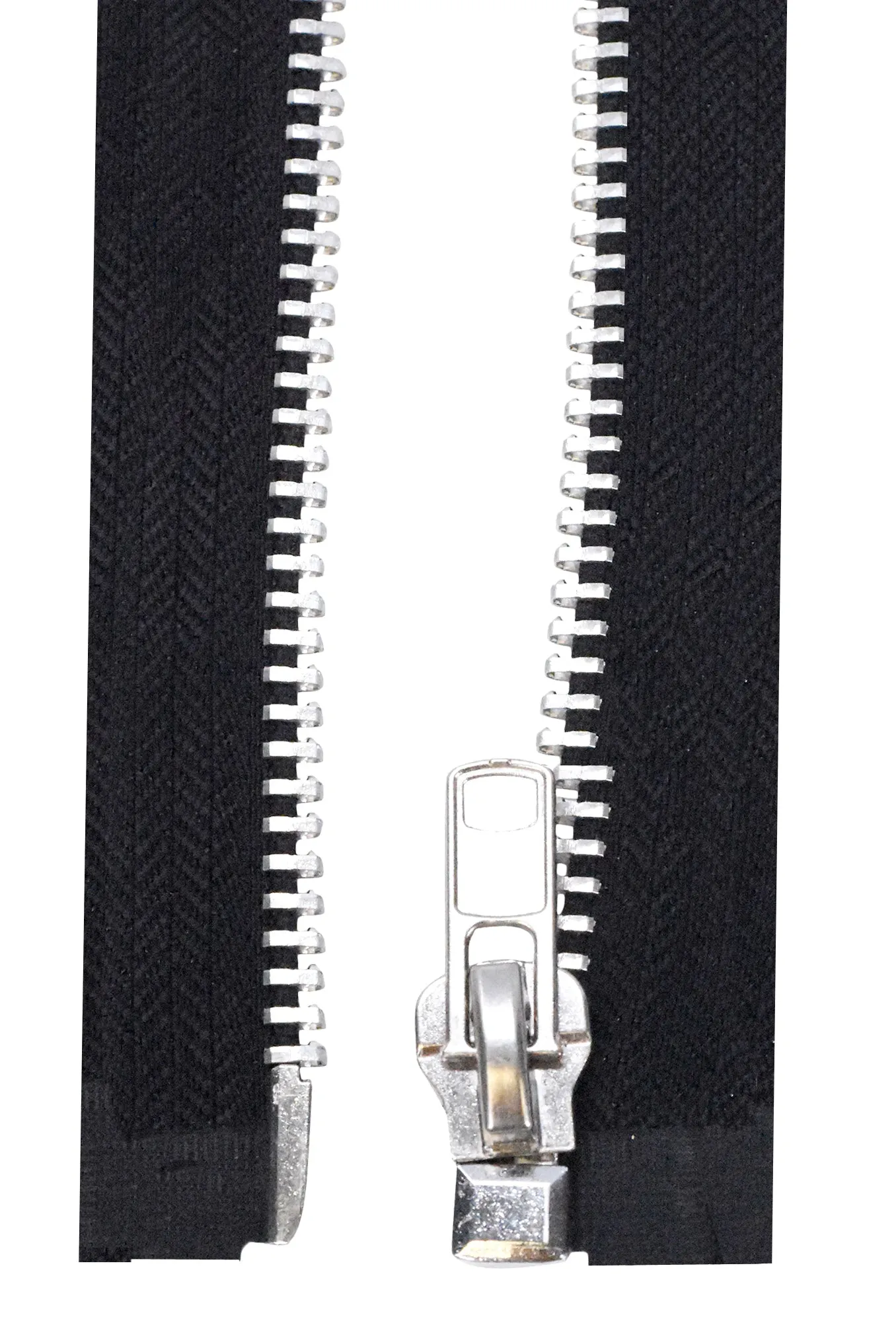 Black Heavy Duty Zippers - #10 Black Metal Zippers for Sewing - Silver Zipper Separating Zipper for Jacket Zippers Coat Zipper Upholstery Zippers