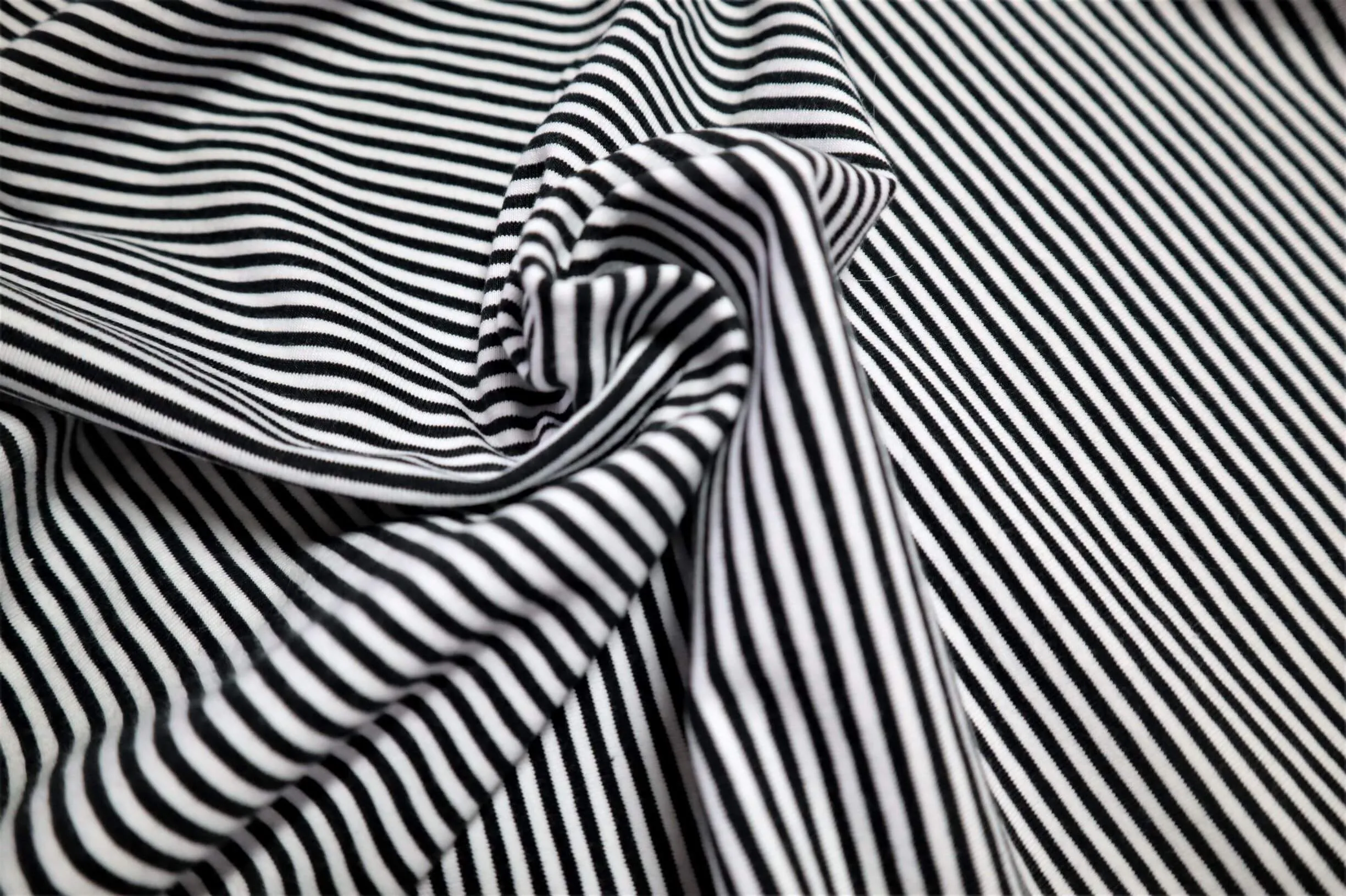 Breton Stripes 0.3cm- Cotton Jersey, black