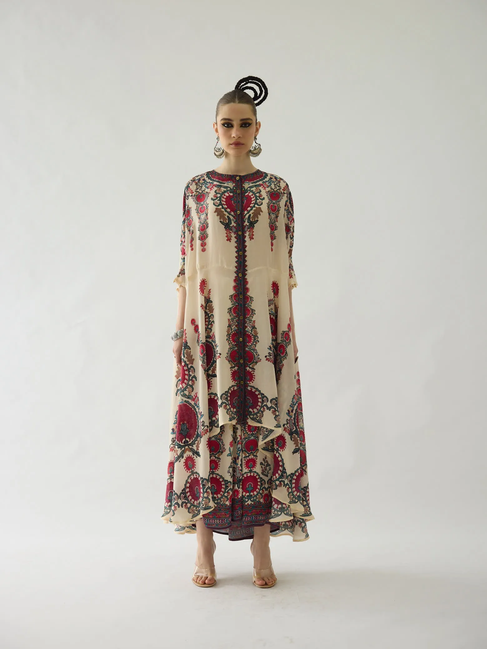 Bukhara Maroon Caprice Cape