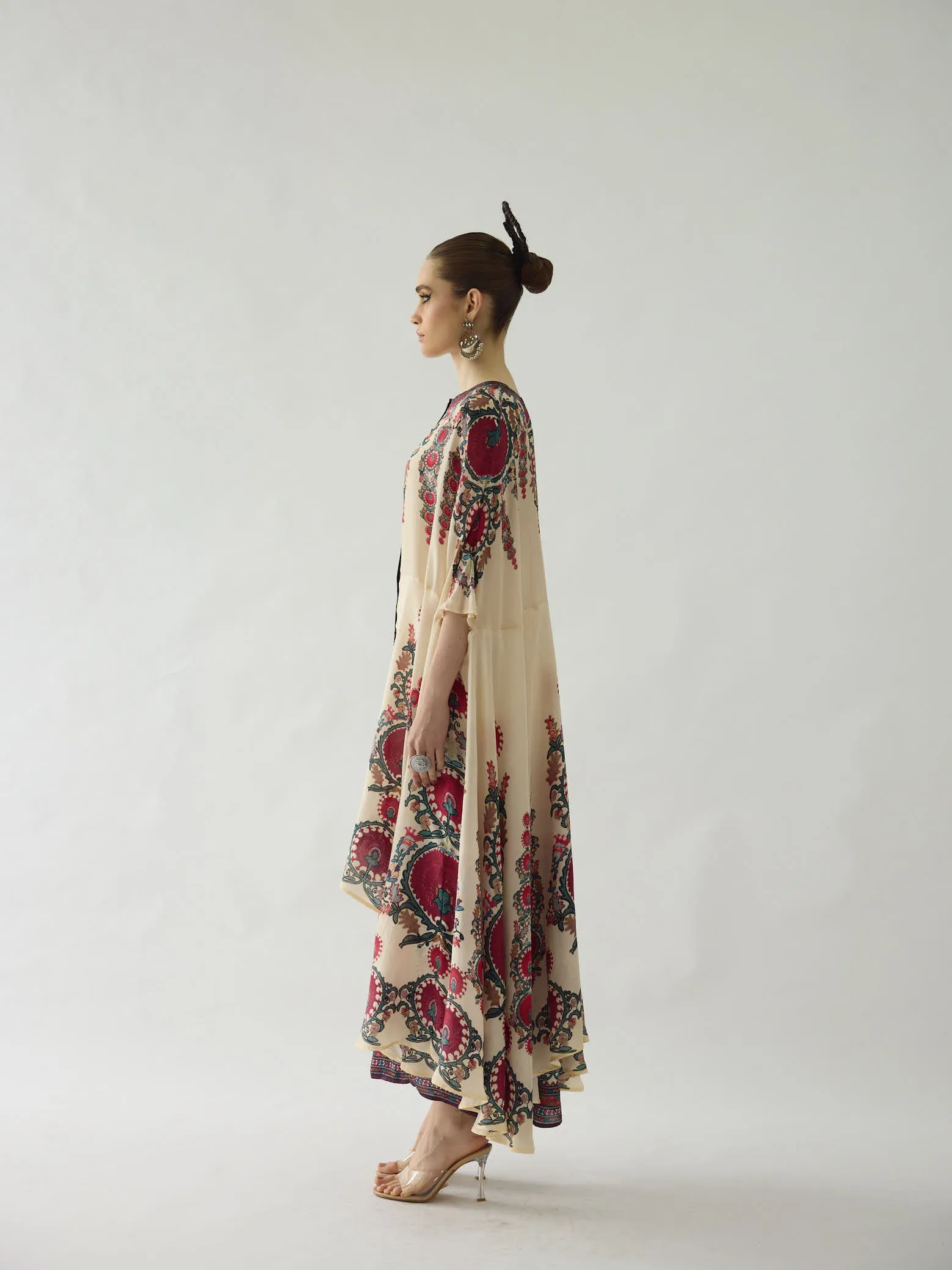 Bukhara Maroon Caprice Cape