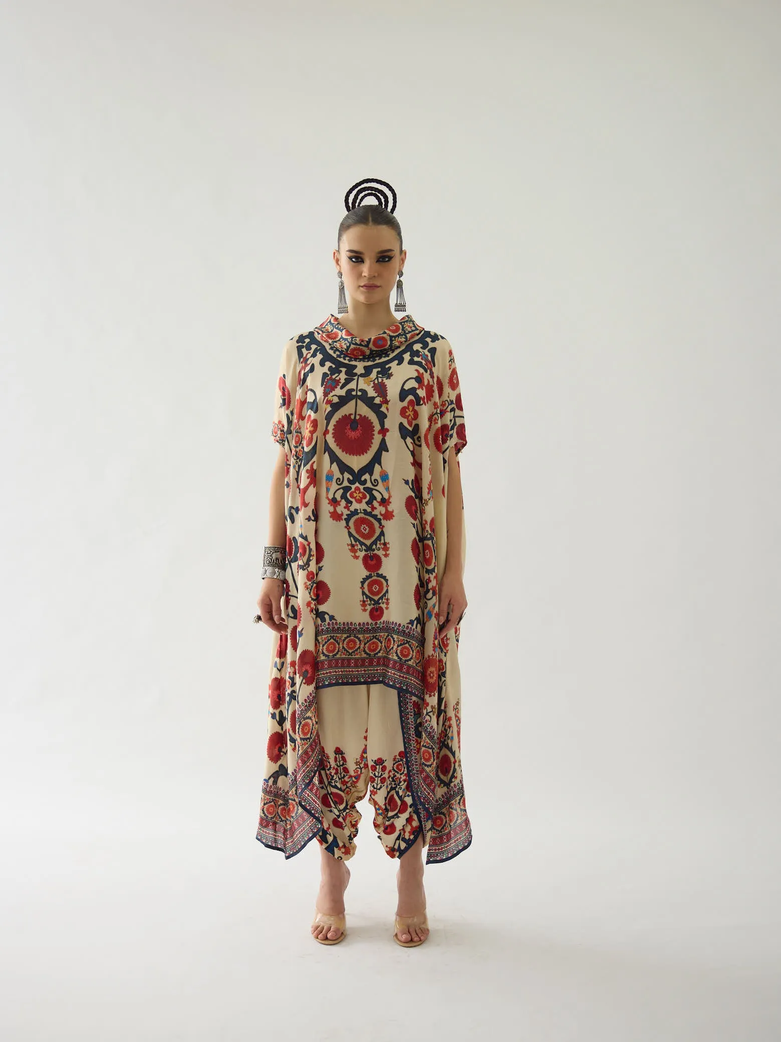 Bukhara Maroon Caprice Cape