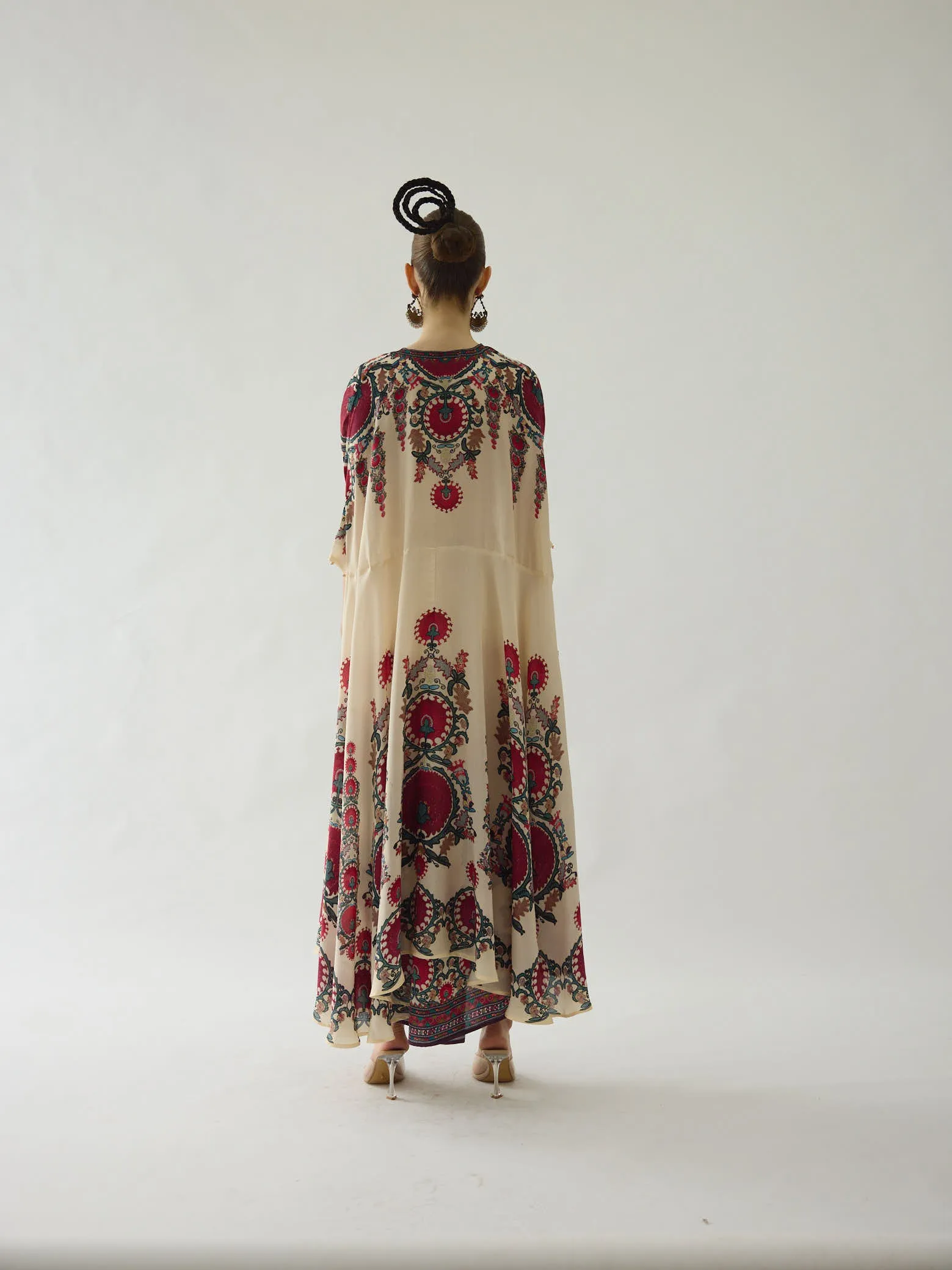 Bukhara Maroon Caprice Cape