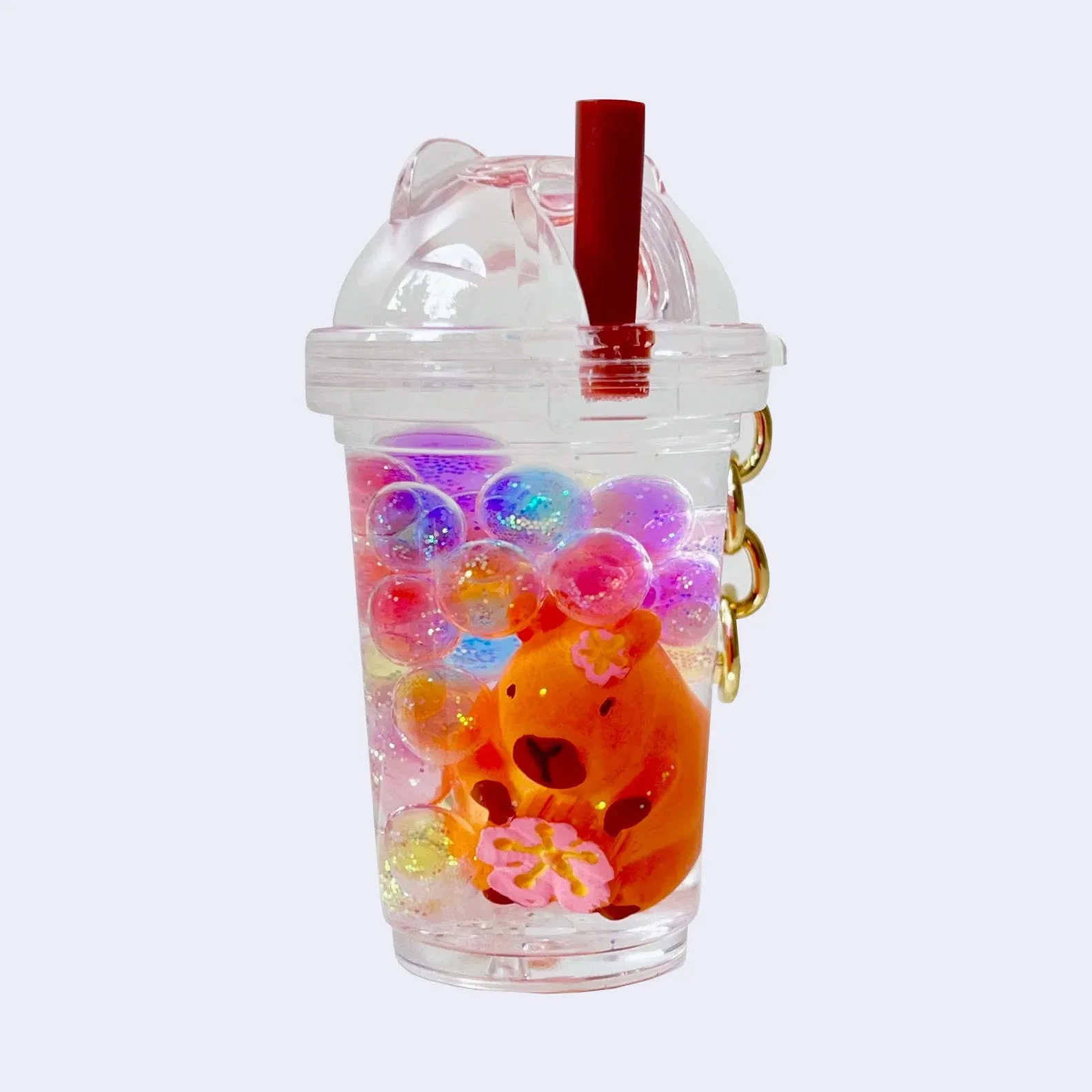 Capybara Boba Bubbles Floaty Keychain (Assorted)
