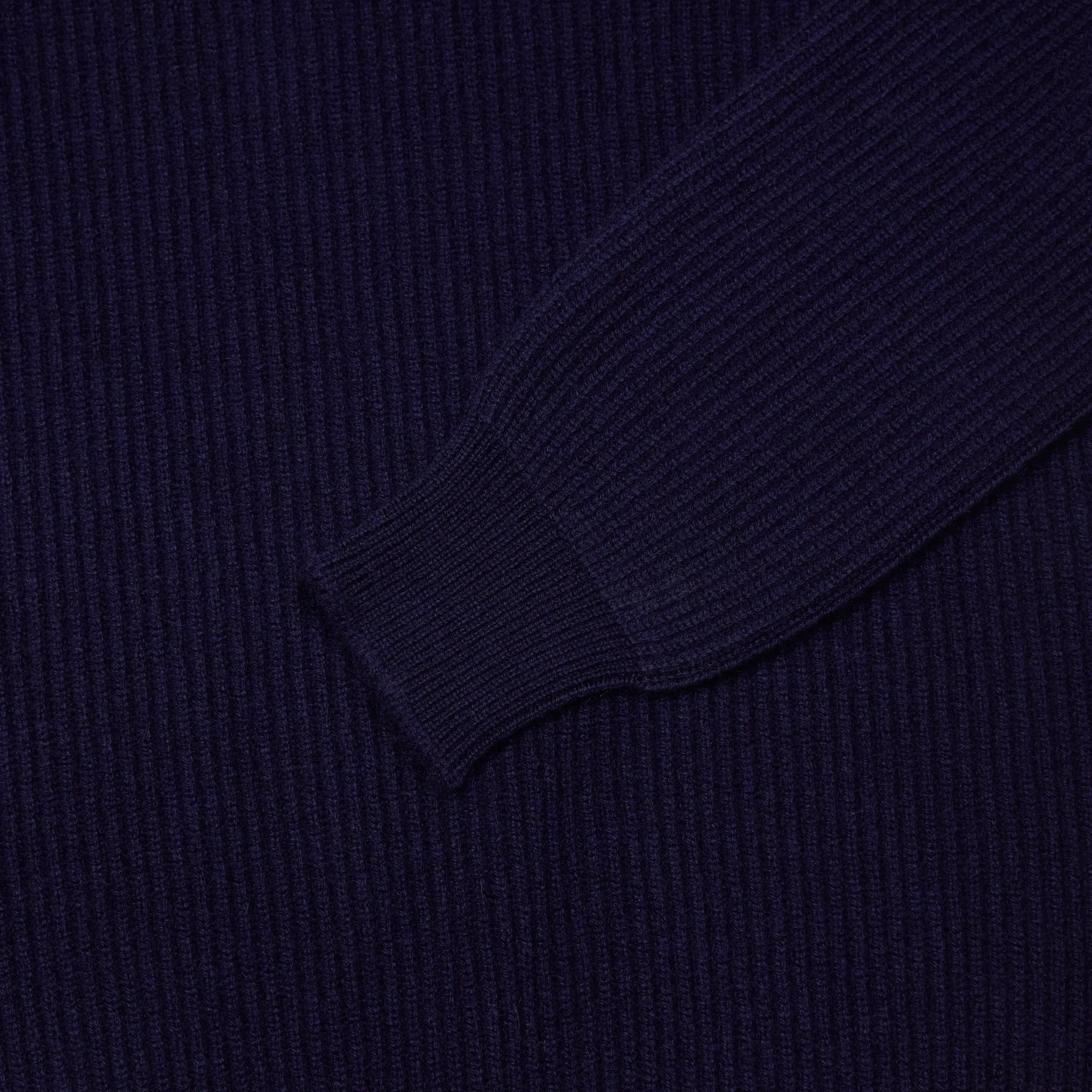 Cashmere ribbed submariner rollneck in navy