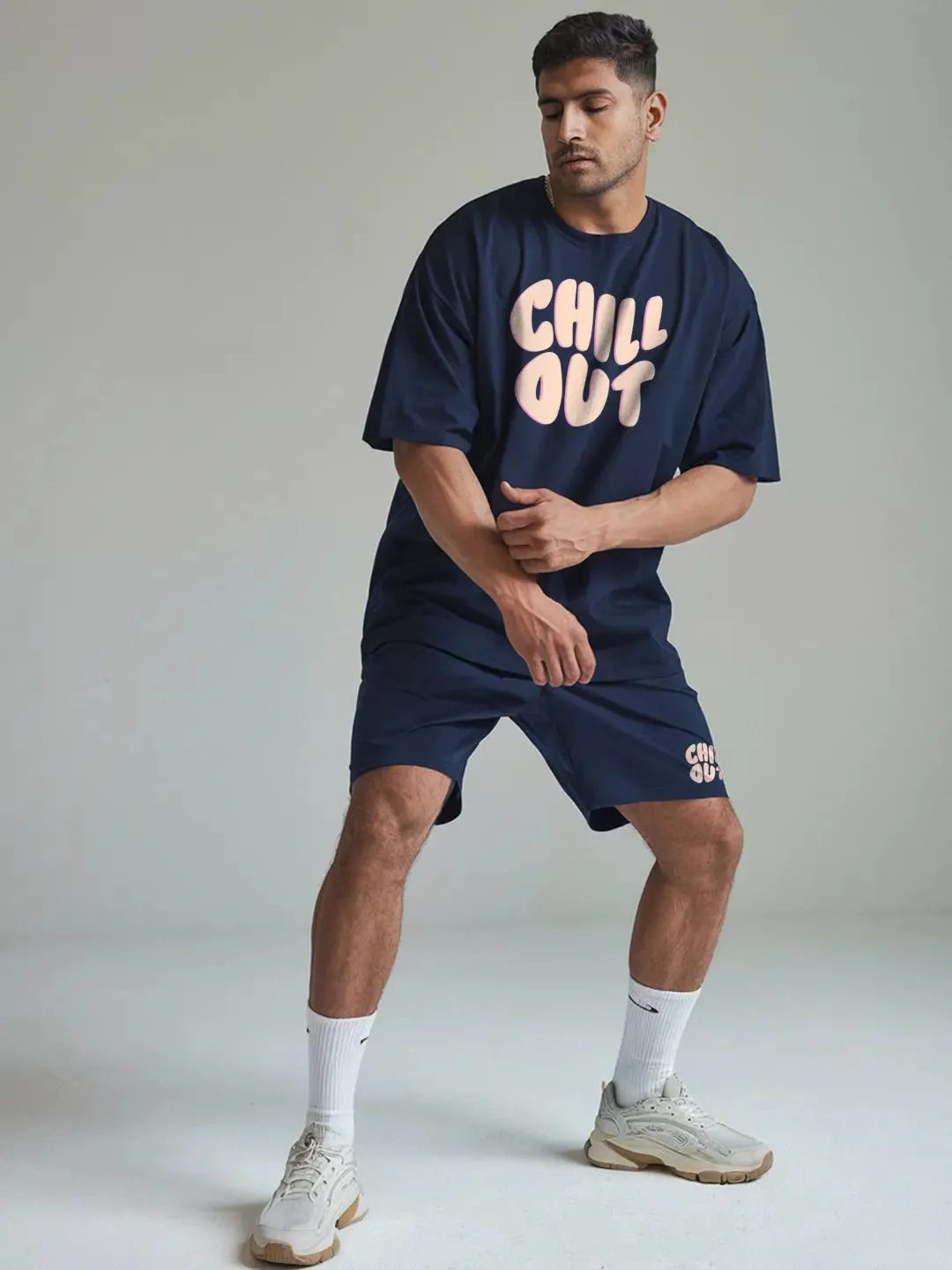 Chill Out Cotton Mens T Shirt and Shorts Combo Set