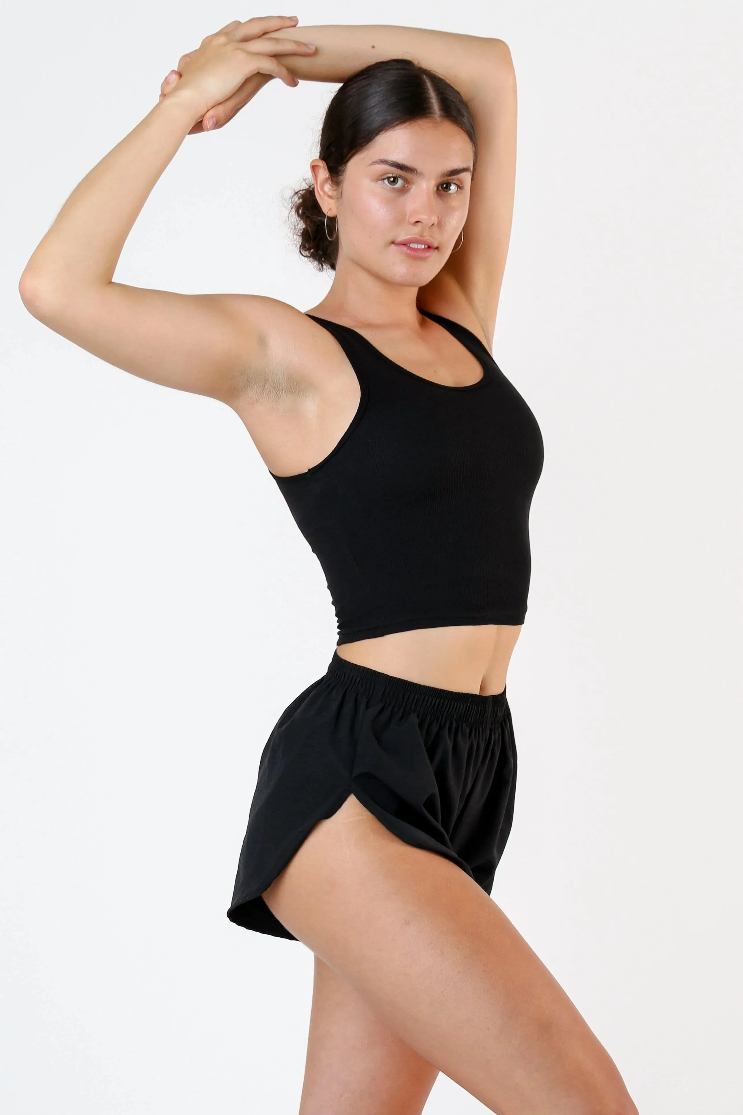Cotton Spandex 2X1 Rib Crop Tank | LA Apparel