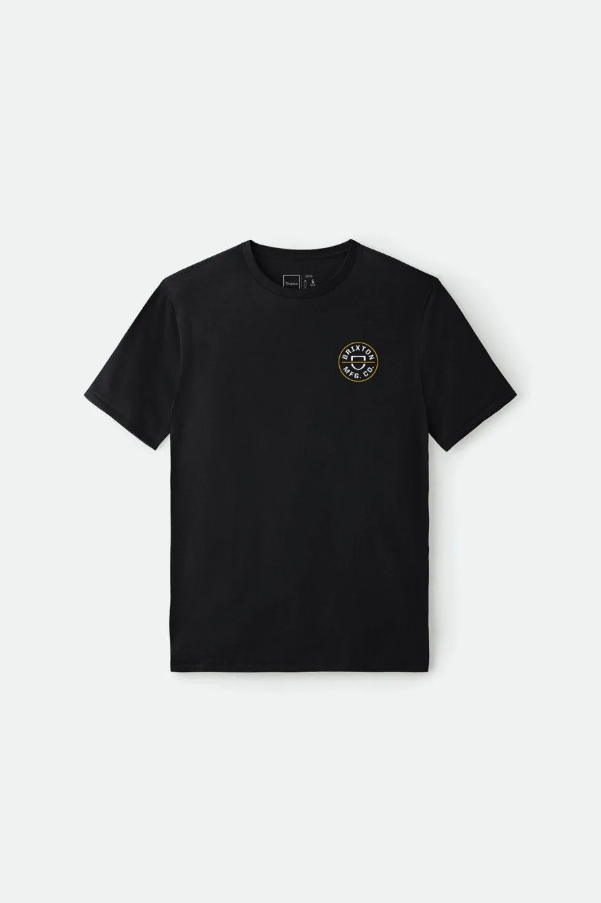Crest Recycled S/S Standard Tee - Black/Cream