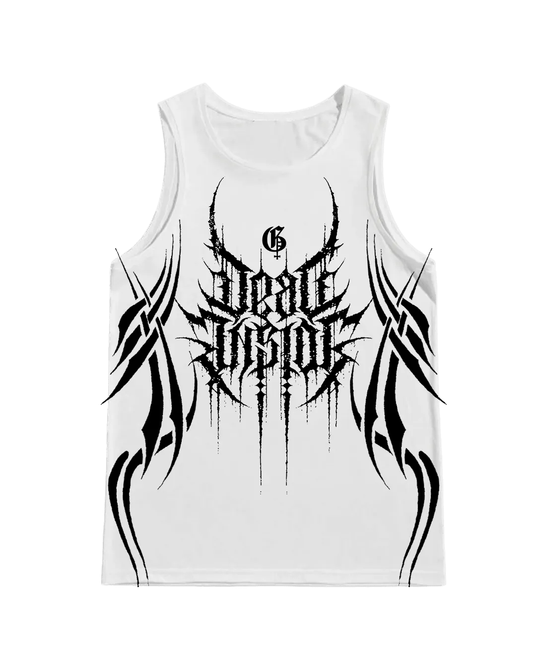 Death White Compression Tank Top