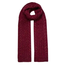 Dents Cable Knit Marl Scarf - Shiraz Purple