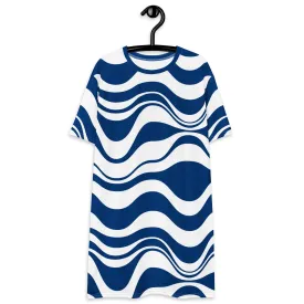 ENERGY WAVES blue - T-shirt dress