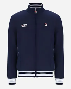Fila RUPERT Ribbed Funnel Neck Bomber Jacket Navy/Gardenia
