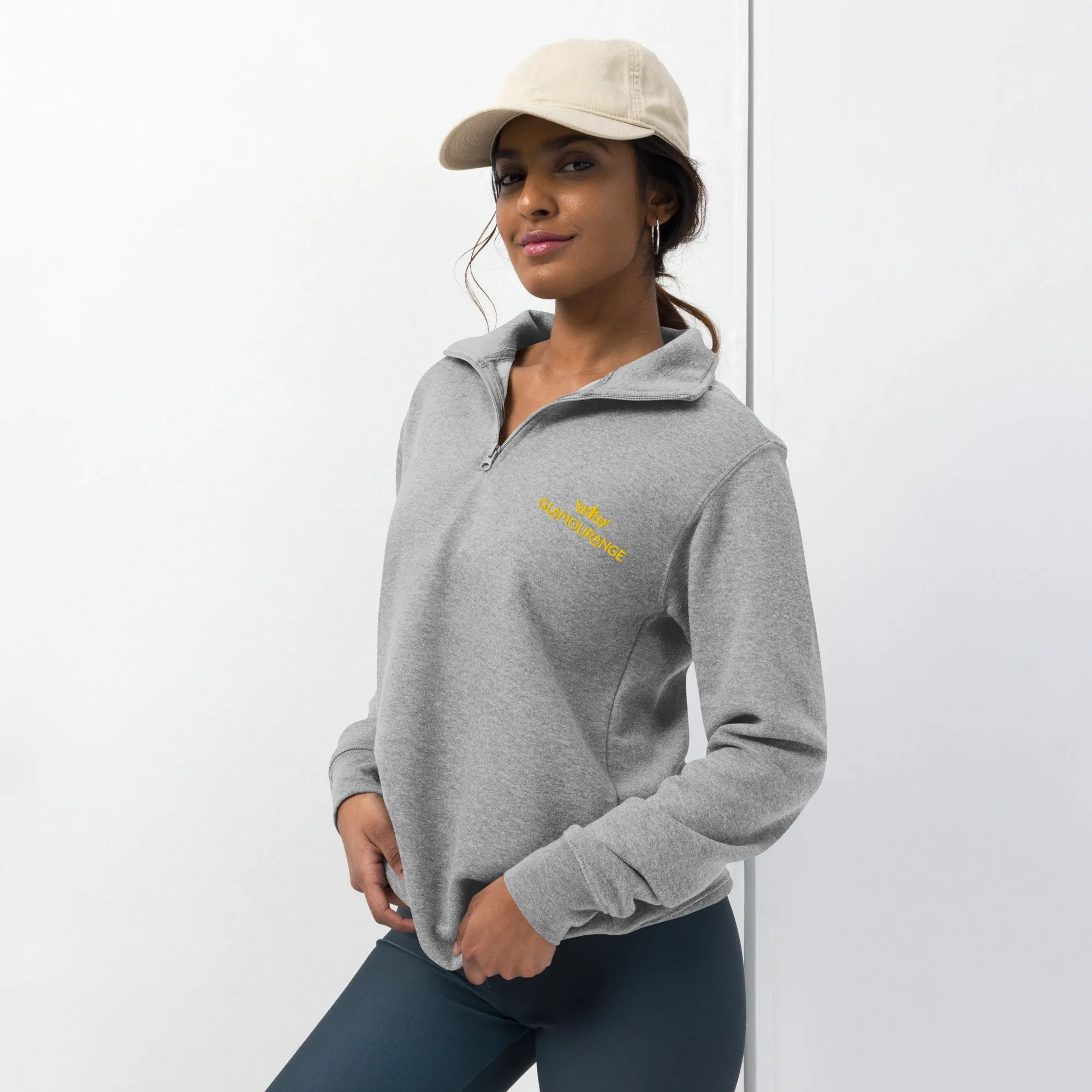 Fleece Pullover Embroidery - Carbon Grey (Glamourange Winter Embroidery Fleece Pullover Collection)