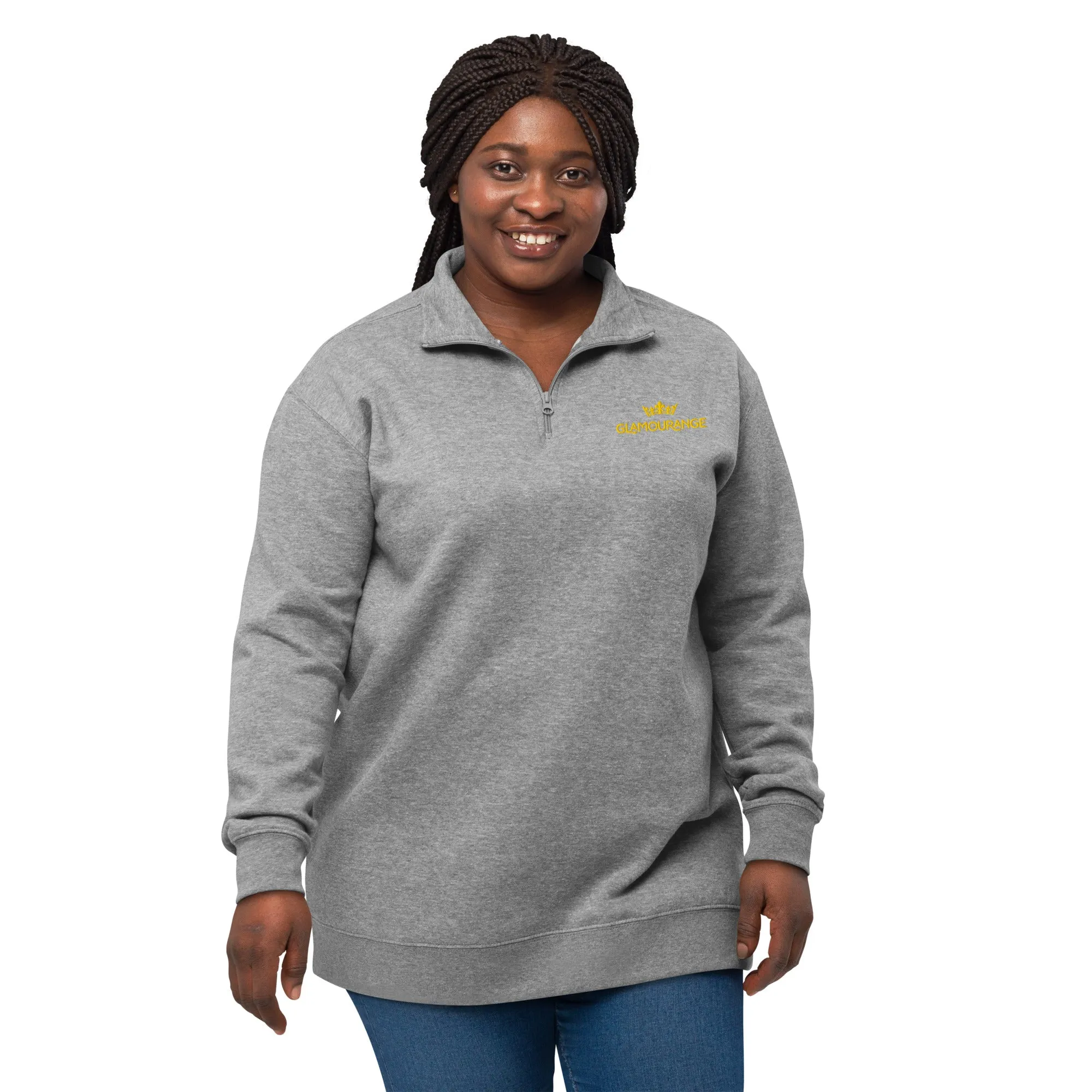 Fleece Pullover Embroidery - Carbon Grey (Glamourange Winter Embroidery Fleece Pullover Collection)