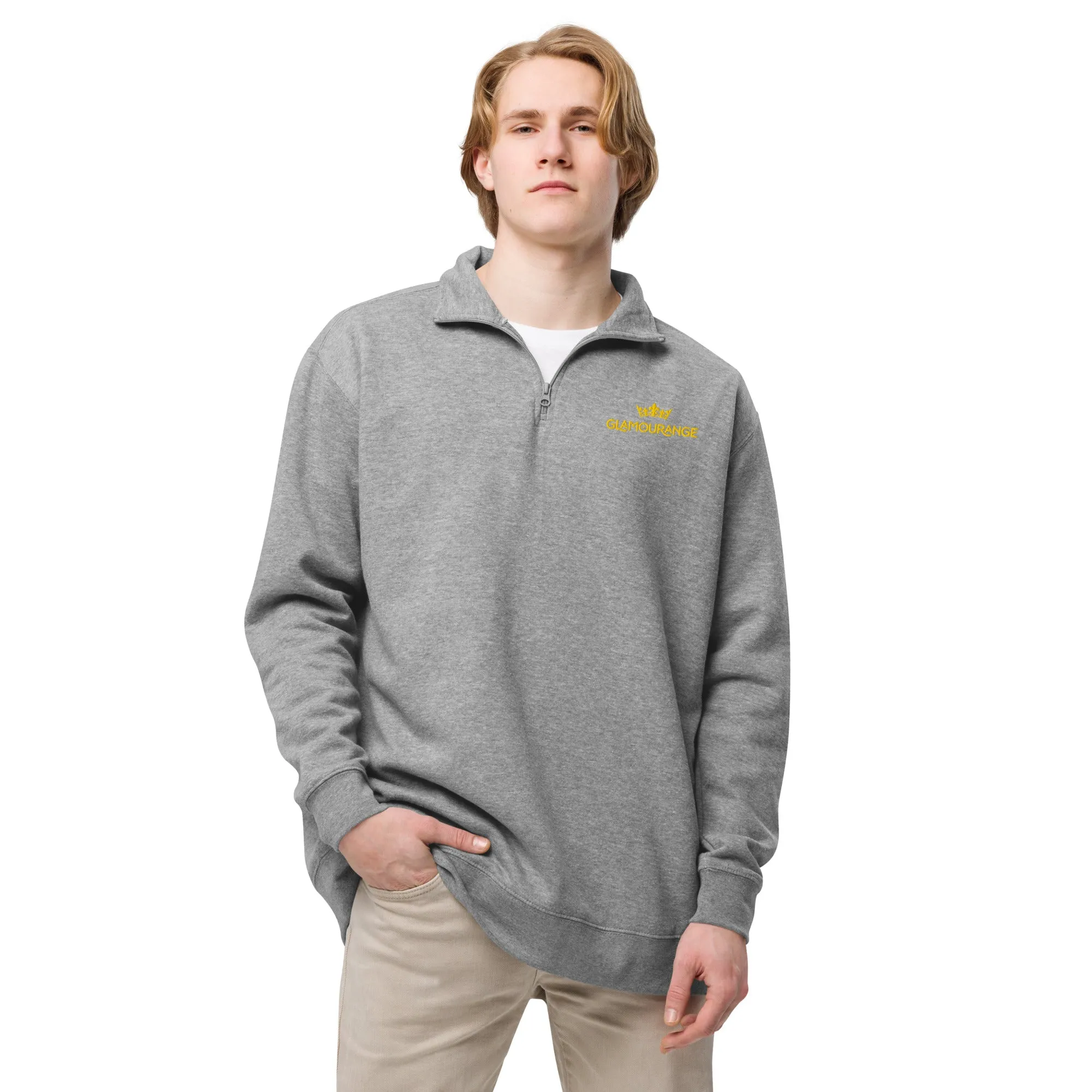 Fleece Pullover Embroidery - Carbon Grey (Glamourange Winter Embroidery Fleece Pullover Collection)