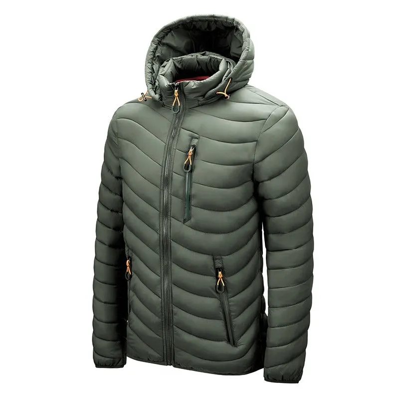 Fleece Slim Waterproof Hooded Parka Coat