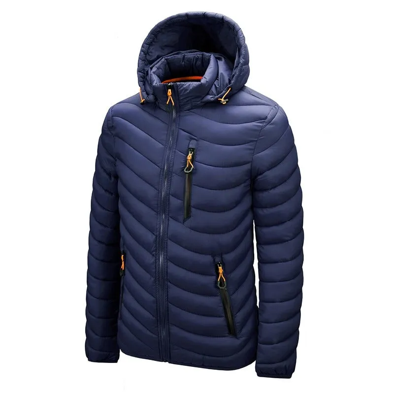 Fleece Slim Waterproof Hooded Parka Coat