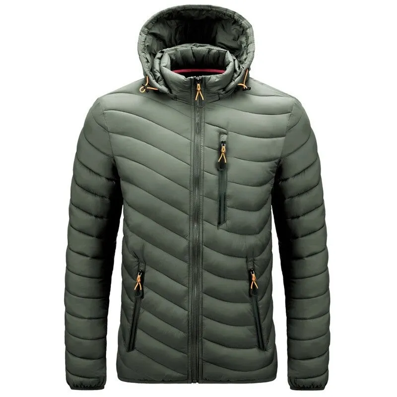 Fleece Slim Waterproof Hooded Parka Coat