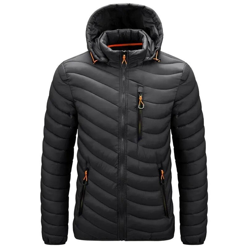 Fleece Slim Waterproof Hooded Parka Coat