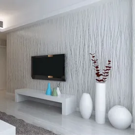Flocking Vertical Striped Wallpaper (5.3 ㎡)