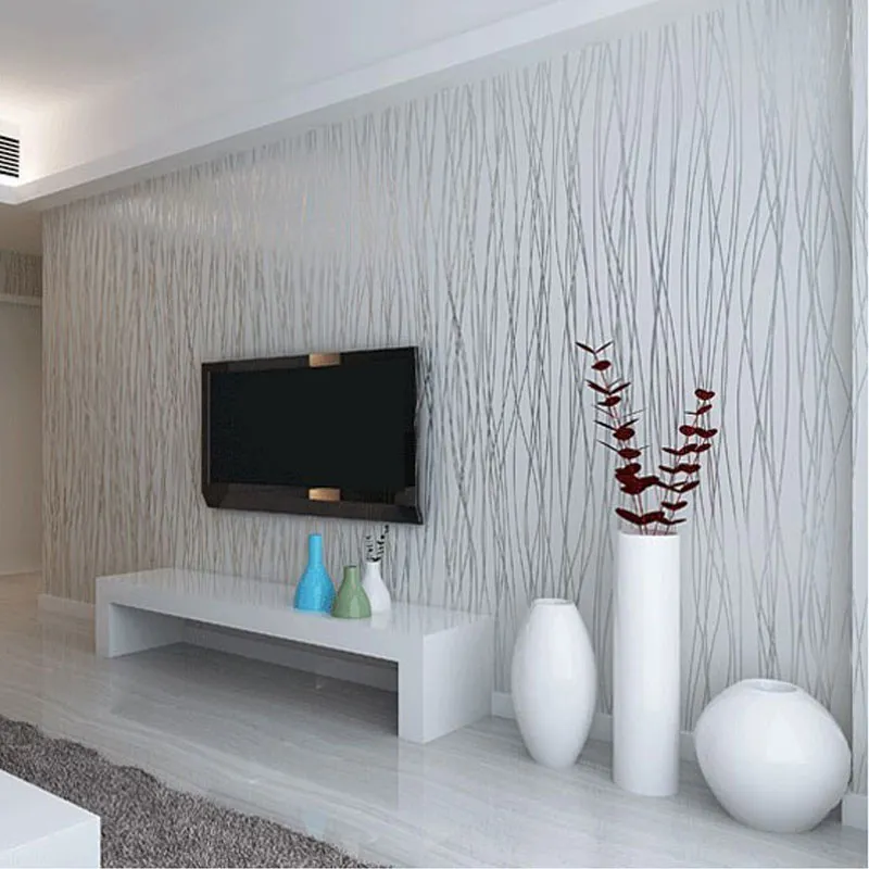 Flocking Vertical Striped Wallpaper (5.3 ㎡)