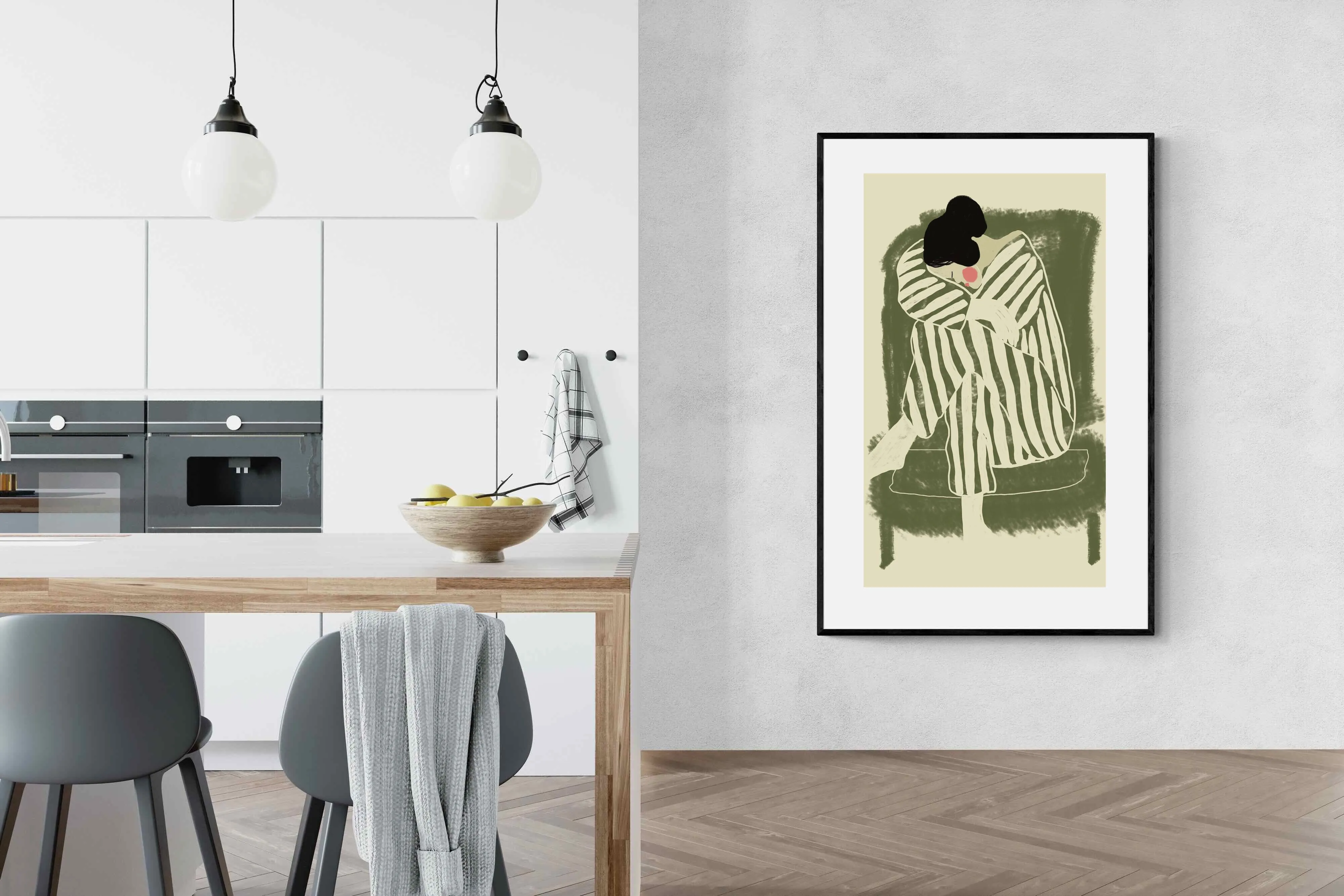 Girl in Sage Chair