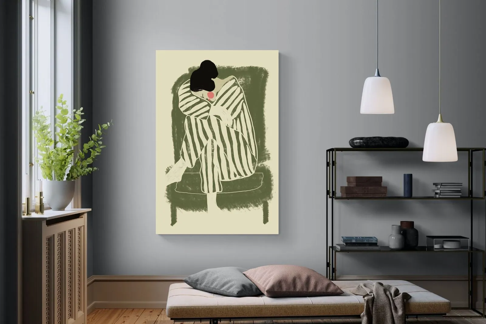Girl in Sage Chair