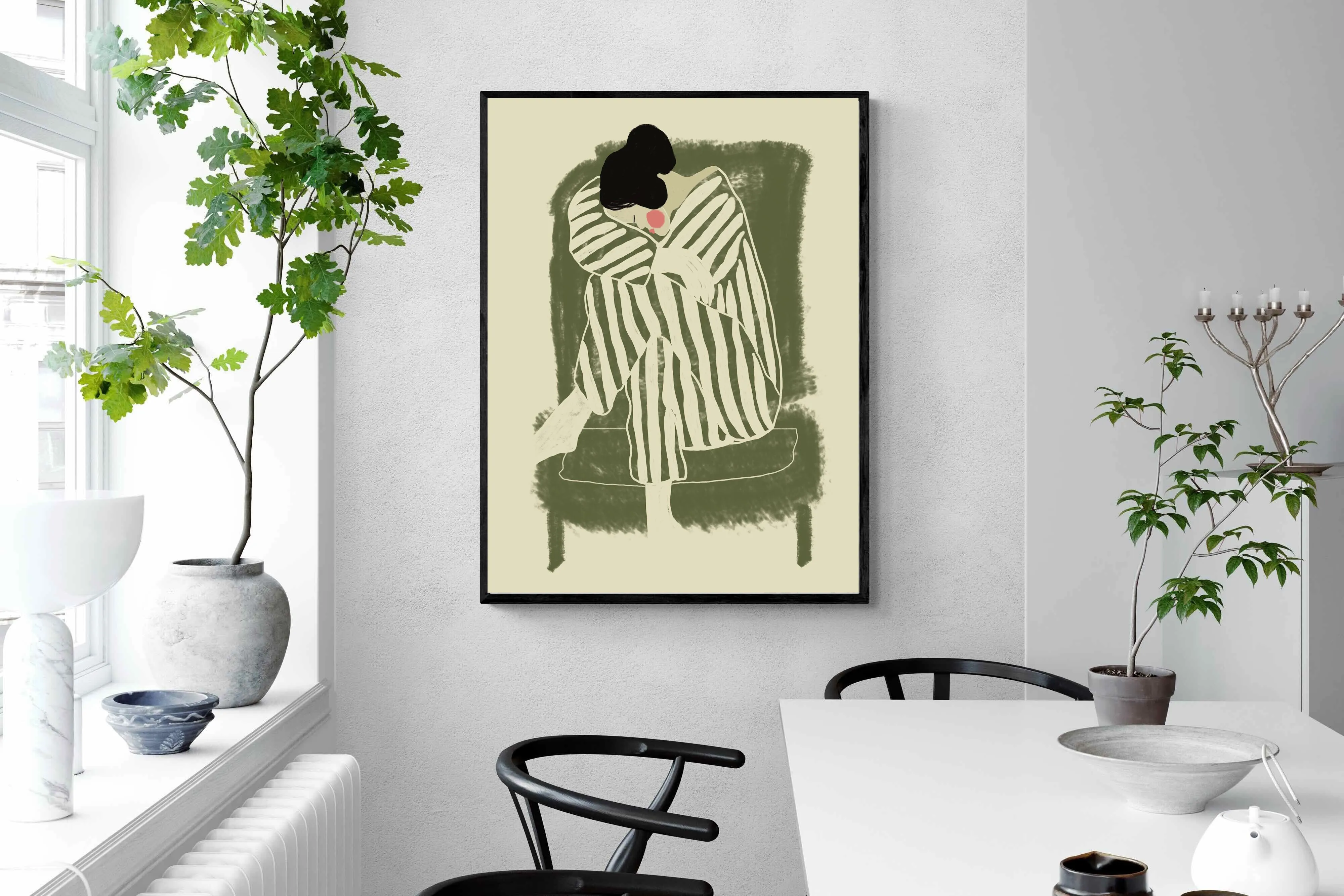 Girl in Sage Chair