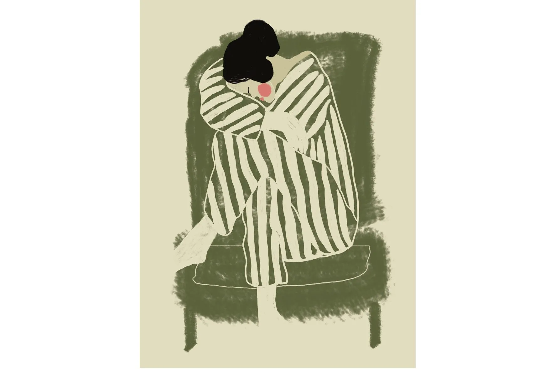 Girl in Sage Chair