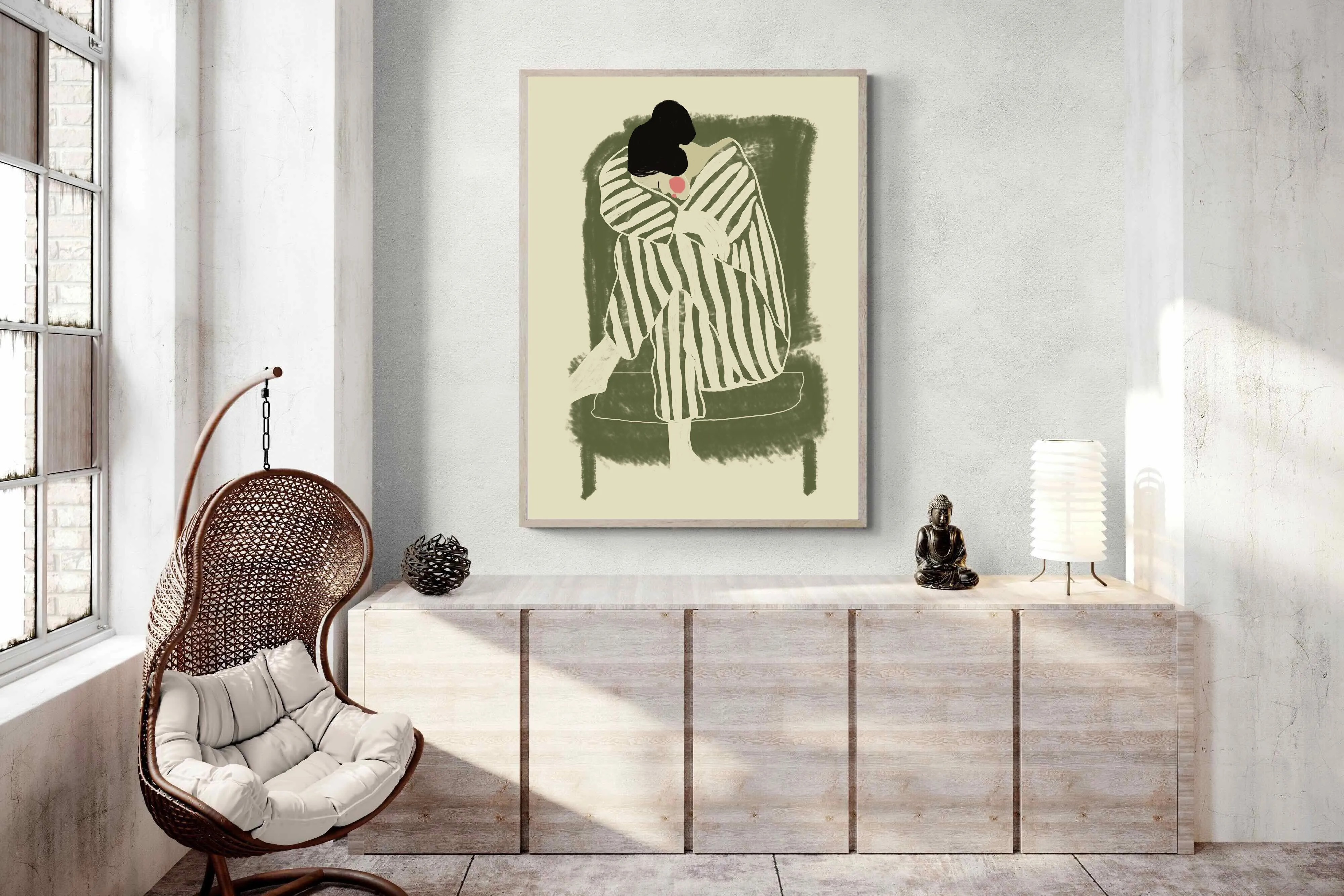 Girl in Sage Chair