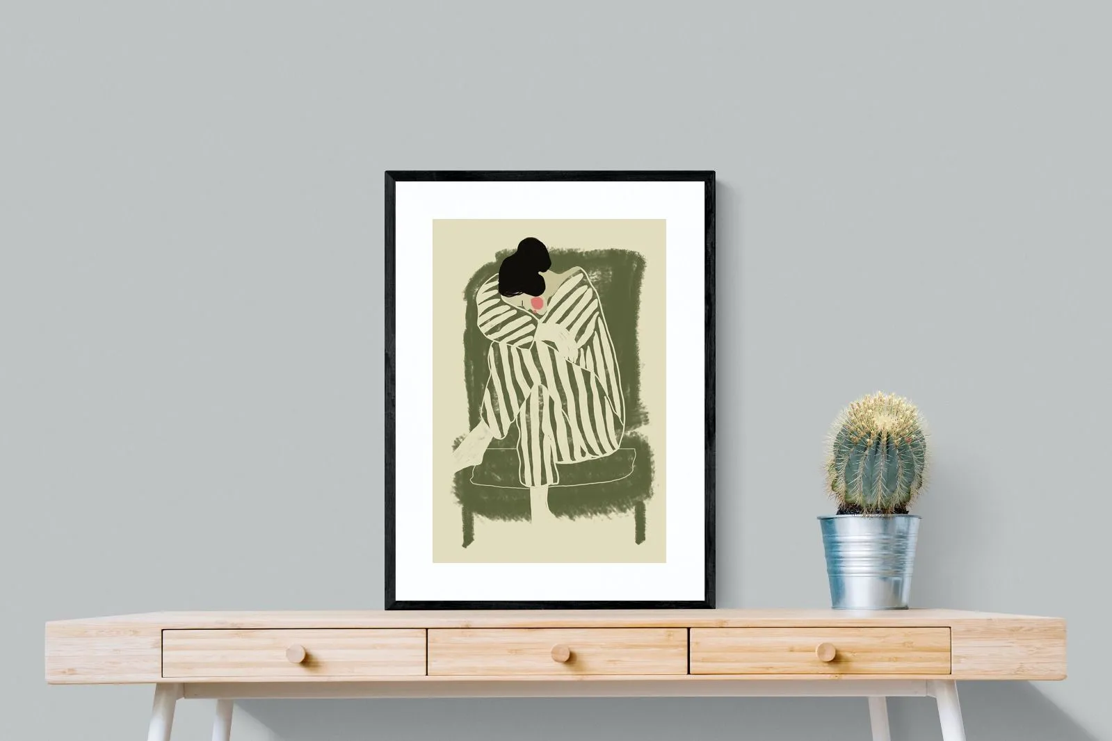 Girl in Sage Chair
