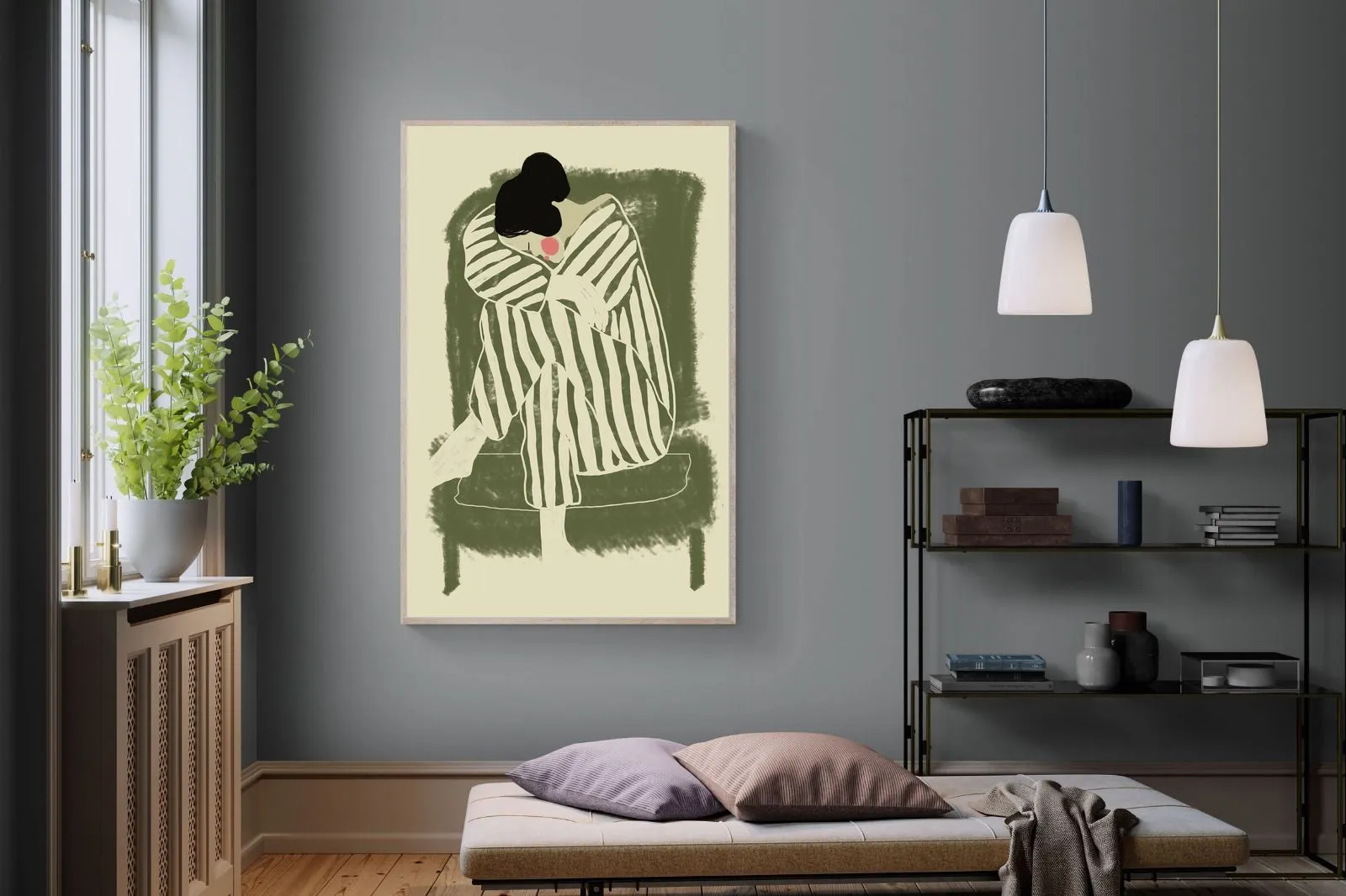 Girl in Sage Chair