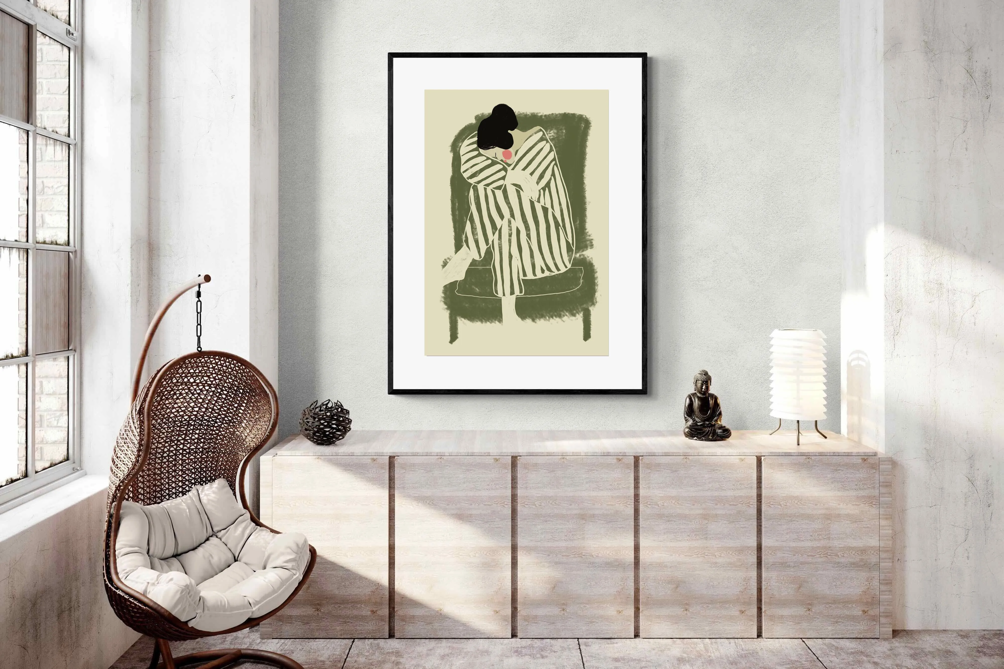 Girl in Sage Chair