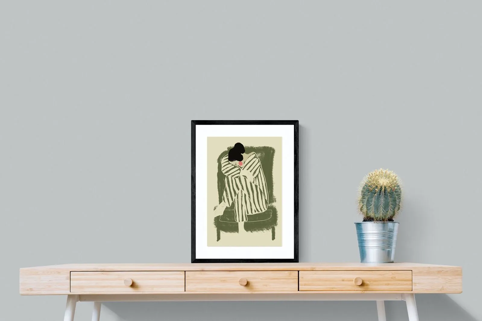 Girl in Sage Chair