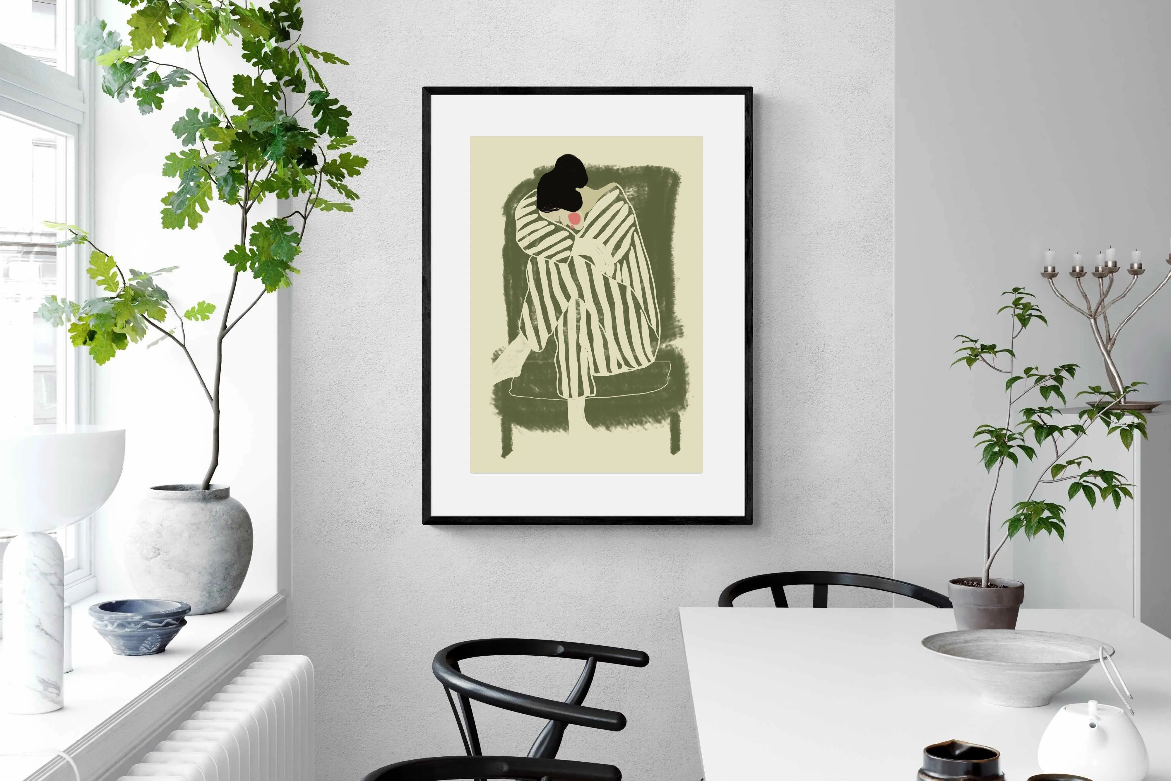 Girl in Sage Chair