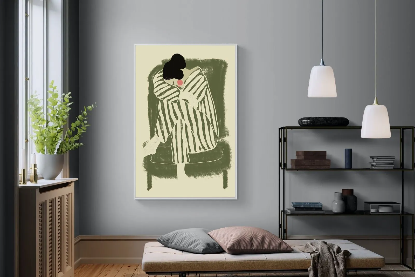 Girl in Sage Chair