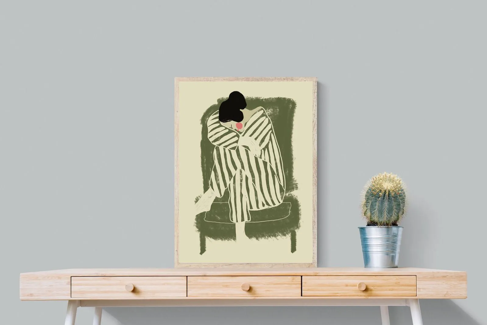 Girl in Sage Chair