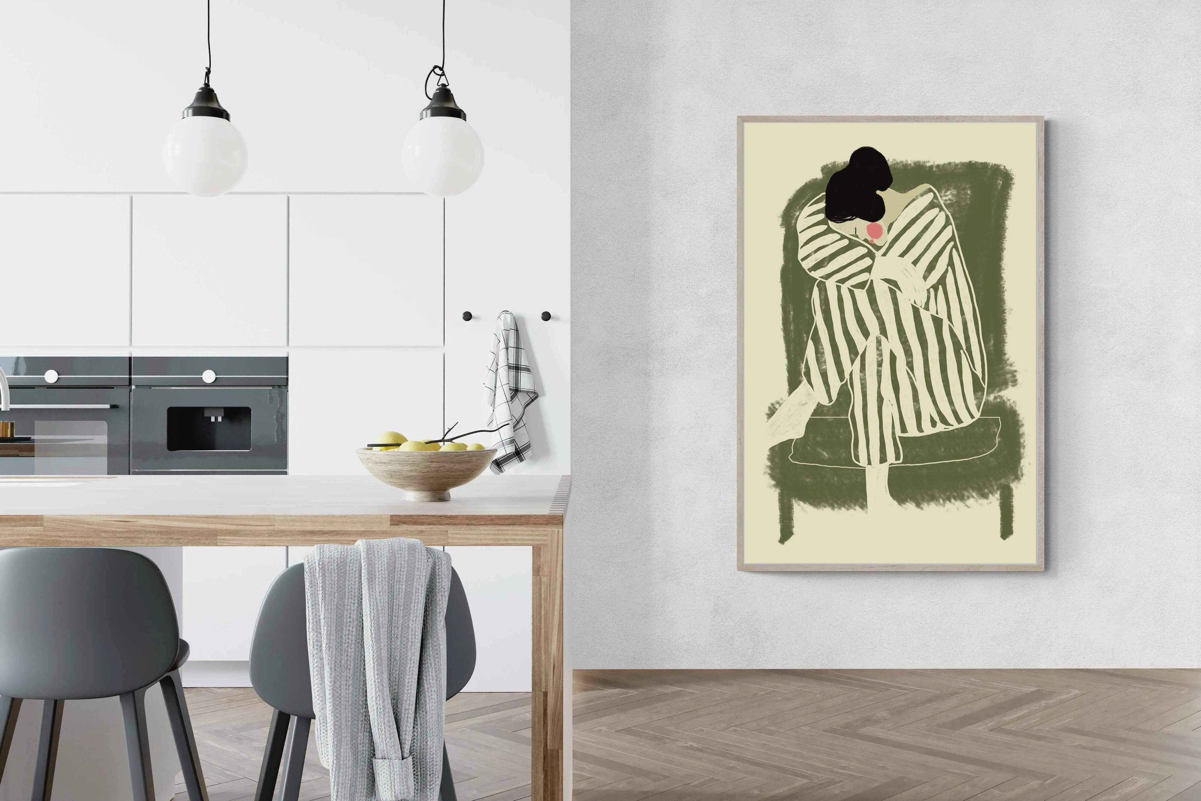 Girl in Sage Chair