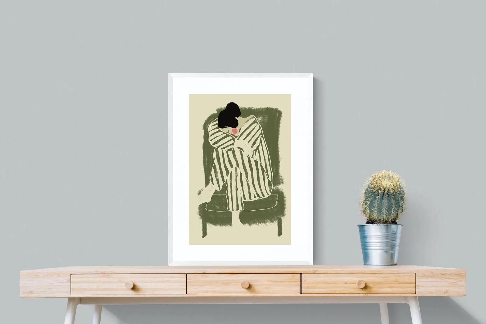 Girl in Sage Chair