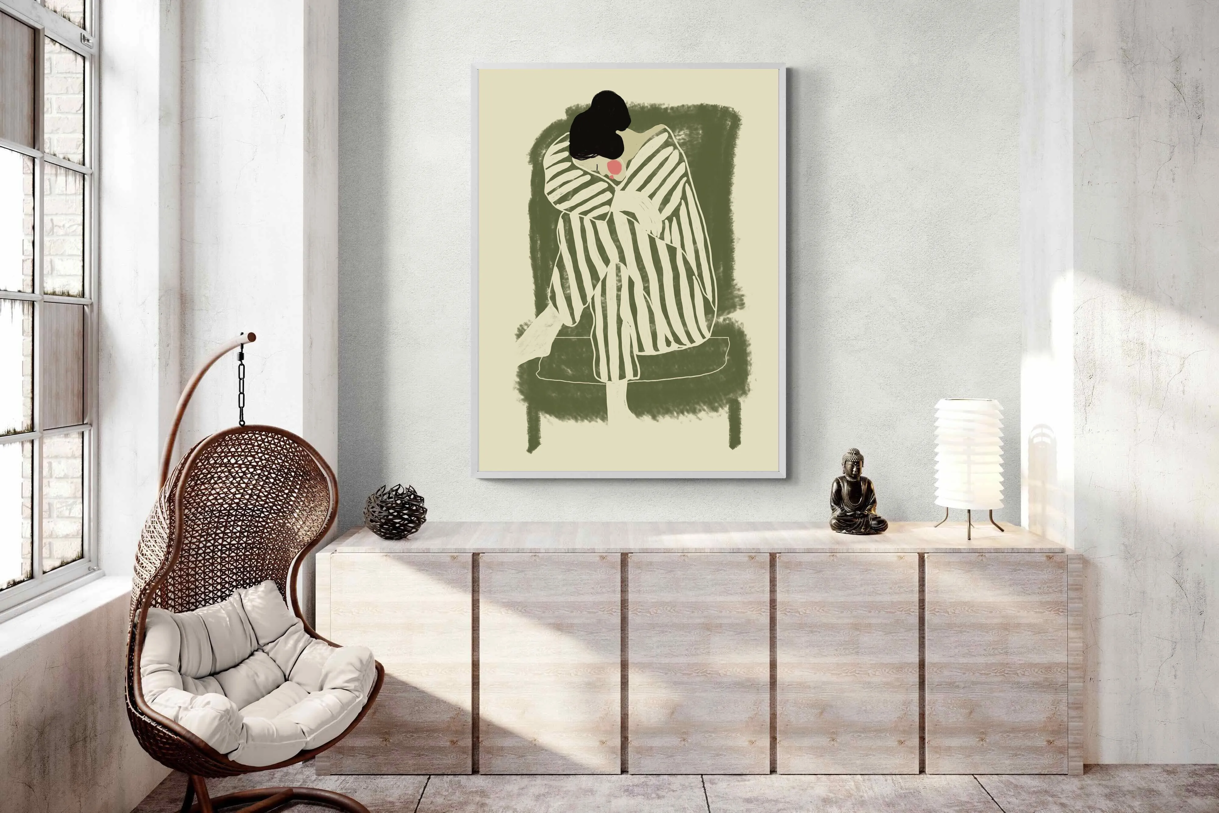Girl in Sage Chair