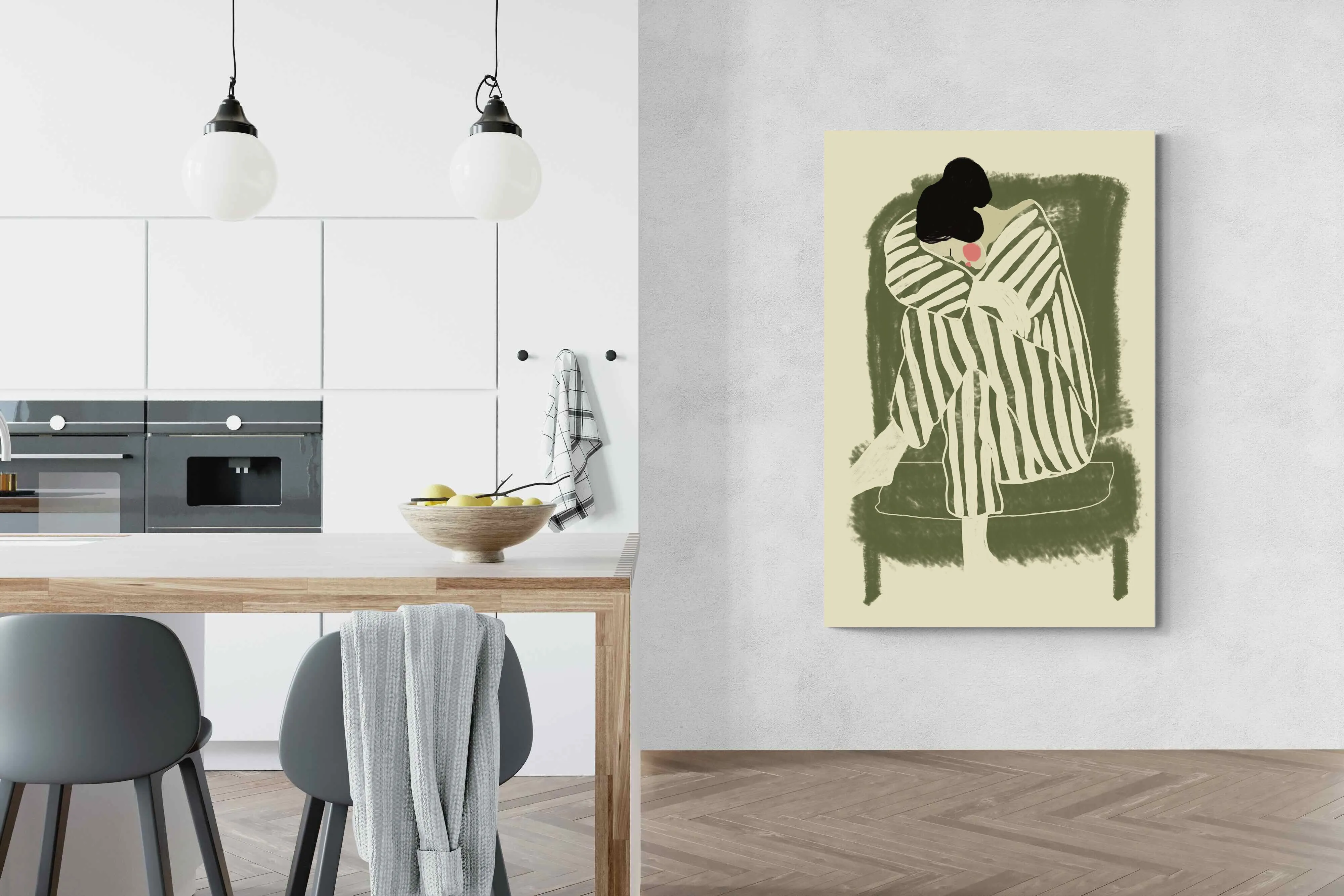 Girl in Sage Chair